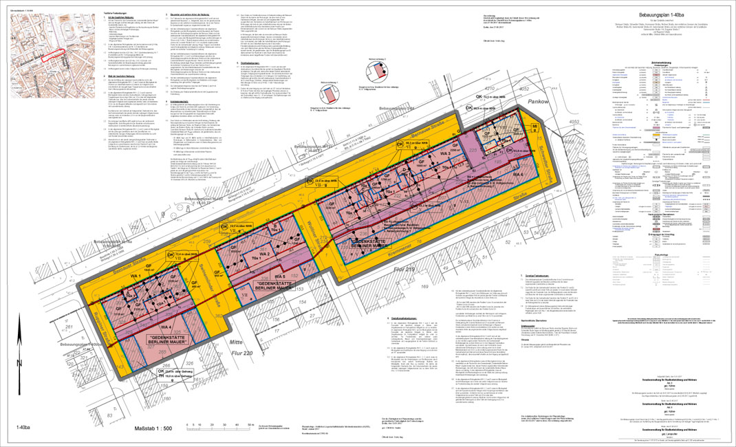 B-Plan Ansicht mit Klickbereichen