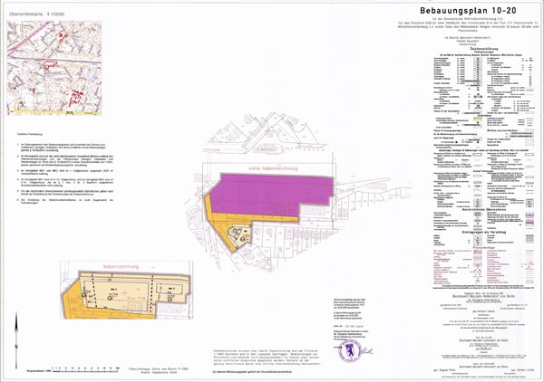 B-Plan Ansicht mit Klickbereichen