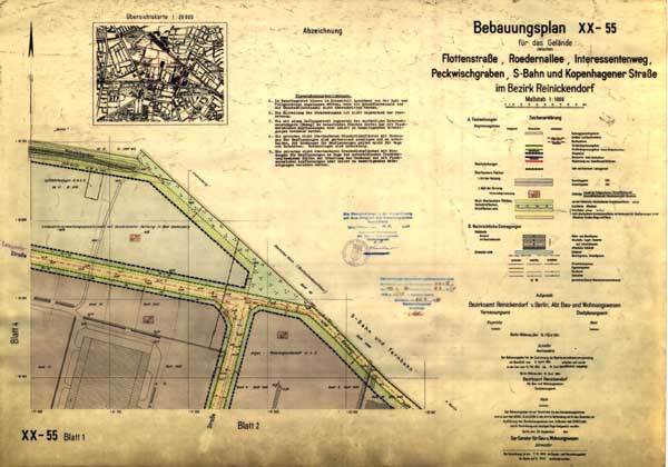 B-Plan Ansicht mit Klickbereichen
