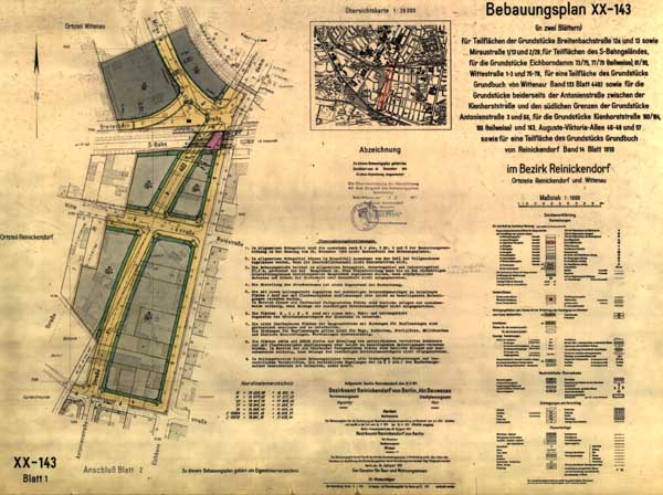 B-Plan Ansicht mit Klickbereichen