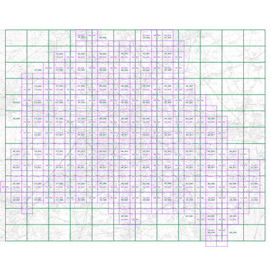 Vorschaugrafik zu Datensatz 'Blattschnitteinteilung der Landeskartenwerke'
