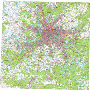 Vorschaugrafik zu Datensatz 'Digitale Topographische Karte 1: 100 000 (DTK100)'
