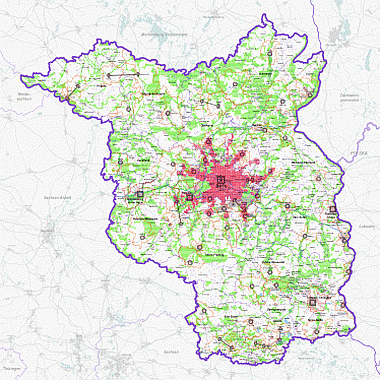 Vorschaugrafik zu Datensatz 'Landesentwicklungsplan Hauptstadtregion Berlin-Brandenburg (LEP HR) - Hauptkarte'