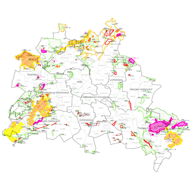 Vorschaugrafik zu Datensatz 'Schutzgebiete und Schutzobjekte nach Naturschutzrecht Berlin (inklusive Natura 2000)'