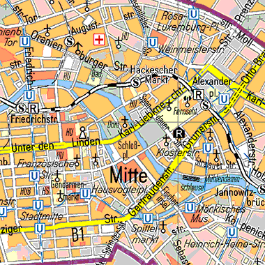 Vorschaugrafik zu Datensatz 'Übersichtskarte von Berlin 1: 50 000 (ÜK50)'