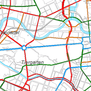 Vorschaugrafik zu Datensatz 'Übergeordnetes Straßennetz Bestand'