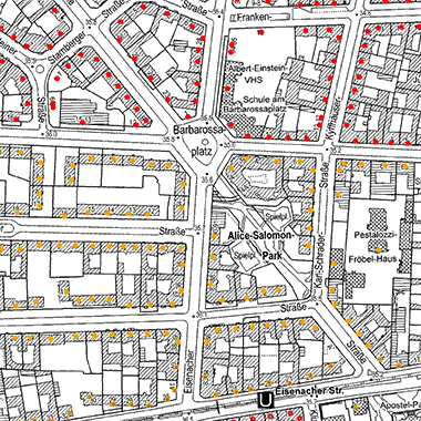 Vorschaugrafik zu Datensatz 'Wohnlagenkarte nach Adressen zum Berliner Mietspiegel 2011'