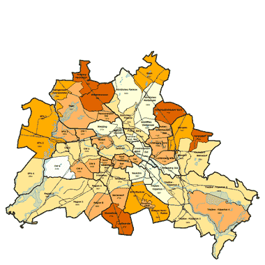 Vorschaugrafik zu Datensatz 'Wohnatlas Berlin - Prozentuale Veränderungen der Einwohnerzahlen 2004 - 2009'