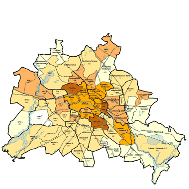 Vorschaugrafik zu Datensatz 'Wohnatlas Berlin - Anteil der Einwohner mit mind. einjähriger Wohndauer 2009'