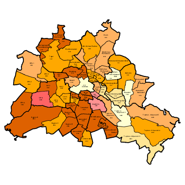 Vorschaugrafik zu Datensatz 'Wohnatlas Berlin - Prozentuale Veränderungen der Einwohnerzahlen 2015 -  2020'