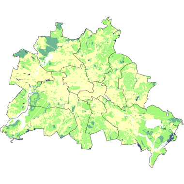 Vorschaugrafik zu Datensatz 'Nutzbare Feldkapazität der Böden des effektiven Wurzelraumes 2020 (Umweltatlas) - [WMS]'