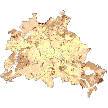 Vorschaugrafik zu Datensatz 'Organischer Kohlenstoffvorrat der Böden 2020 (Umweltatlas) - [WMS]'