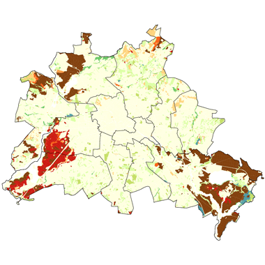 Vorschaugrafik zu Datensatz 'Summe austauschbarer basischer Kationen des Oberbodens (S-Wert) 2020 (Umweltatlas) - [WMS]'