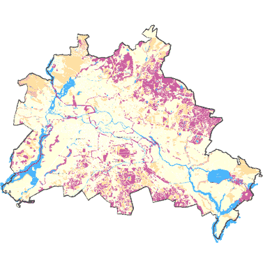 Vorschaugrafik zu Datensatz 'Wasserdurchlässigkeit (kf) der Böden 1990 (Umweltatlas)'