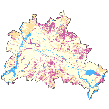 Vorschaugrafik zu Datensatz 'Wasserdurchlässigkeit (kf) der Böden 2005 (Umweltatlas)'