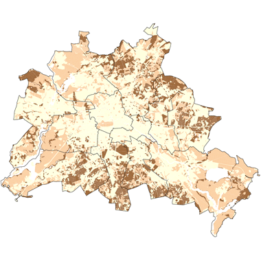 Vorschaugrafik zu Datensatz 'Leistungsfähigkeit der Böden 2020 (Umweltatlas) - [WMS]'