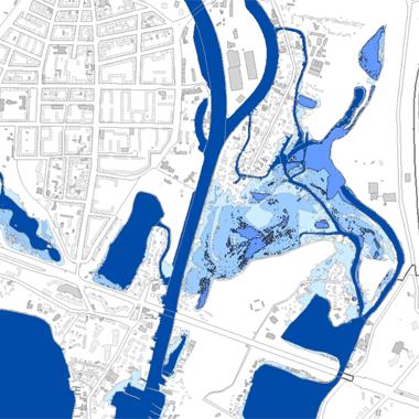 Vorschaugrafik zu Datensatz 'Hochwassergefahrenkarte für Hochwasser mit hoher Wahrscheinlichkeit 2019 (Umweltatlas)'