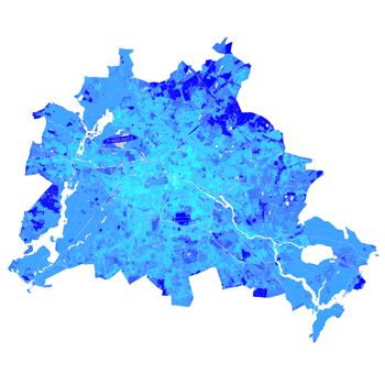 Vorschaugrafik zu Datensatz 'Klimamodell Berlin: Lufttemperatur 2015 (Umweltatlas)'
