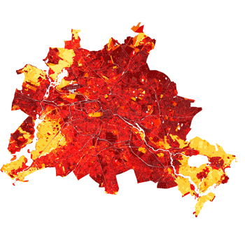 Vorschaugrafik zu Datensatz 'Klimamodell Berlin: Bewertungsindex Physiologisch Äquivalente Temperatur 2015 (Umweltatlas)'