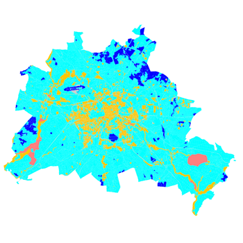 Vorschaugrafik zu Datensatz 'Klimamodell Berlin: Nächtliche Abkühlungsrate 2015 (Umweltatlas)'
