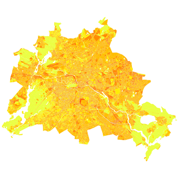 Vorschaugrafik zu Datensatz 'Klimamodell Berlin: Entwicklung der Anzahl der Hitzetage in der Zukunft 2015 (Umweltatlas)'