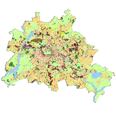 Vorschaugrafik zu Datensatz 'Reale Nutzung der bebauten Flächen 2020 (Umweltatlas)'