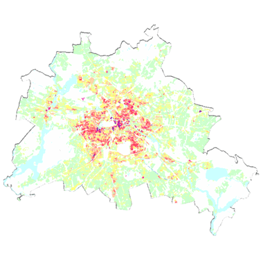 Vorschaugrafik zu Datensatz 'Städtebauliche Dichte - Grundflächenzahl (GRZ) 2019 (Umweltatlas)'
