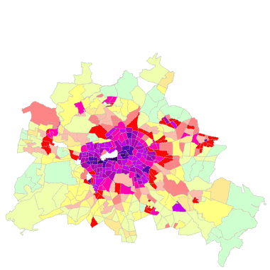 Vorschaugrafik zu Datensatz 'Städtebauliche Dichte - Geschossflächenzahl (GFZ) 2011 (LOR)'