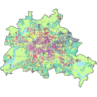 Vorschaugrafik zu Datensatz 'Stadtstruktur 2001 (Umweltatlas)'